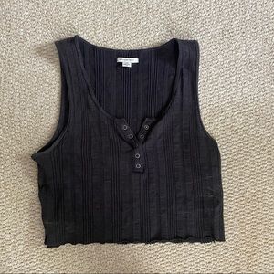 American Eagle gray ribbed crop top size L